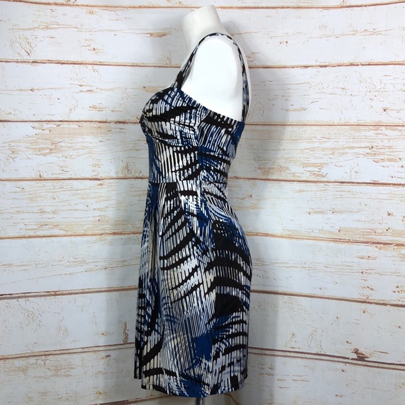 C3 - Bisou Bisou Blue Brown  Dress - Size 4 - Picture 3 of 6